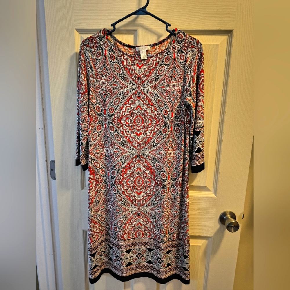 Elegant Multicolor Patterned Dress